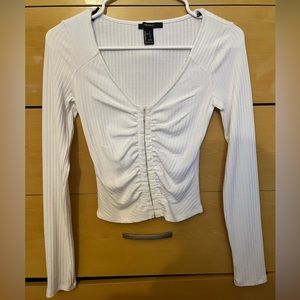 scrunched long sleeve top from forever 21.